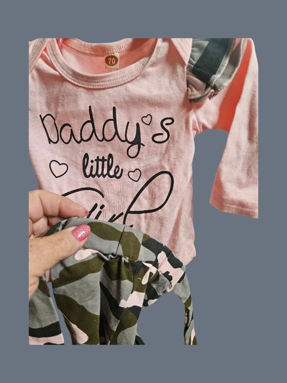 Baby Girl Outfit Set Pink Camo Size 70 - 25% Off When You Bundle 5+ Items!